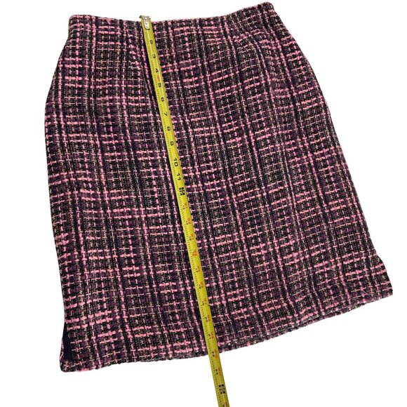 Vintage Pink & black Tweed Skirt Suit Set Size 8 First Option Acrylic/Polyester - Picture 5 of 11